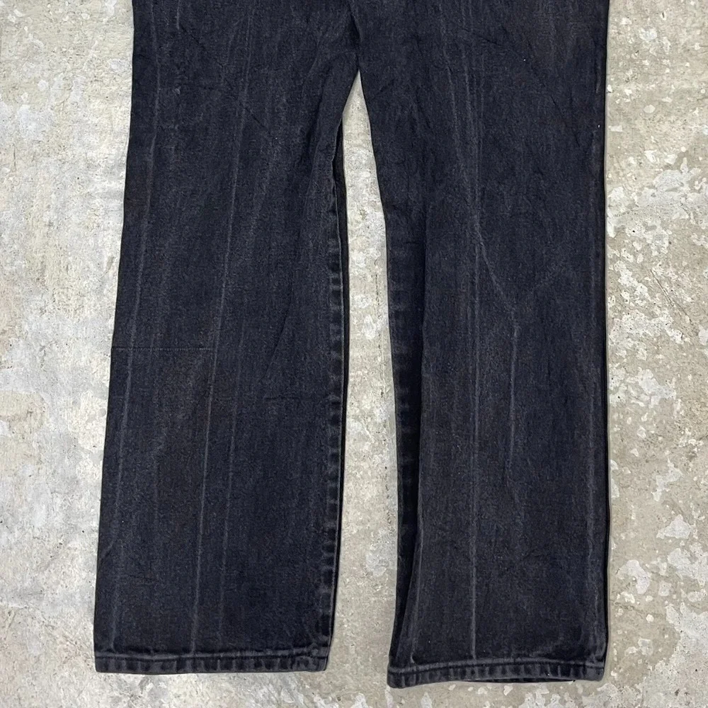 Vintage Wrangler Jeans 36x34 Black Pants 933 Silver Cowboy Western Fits 35x32‎